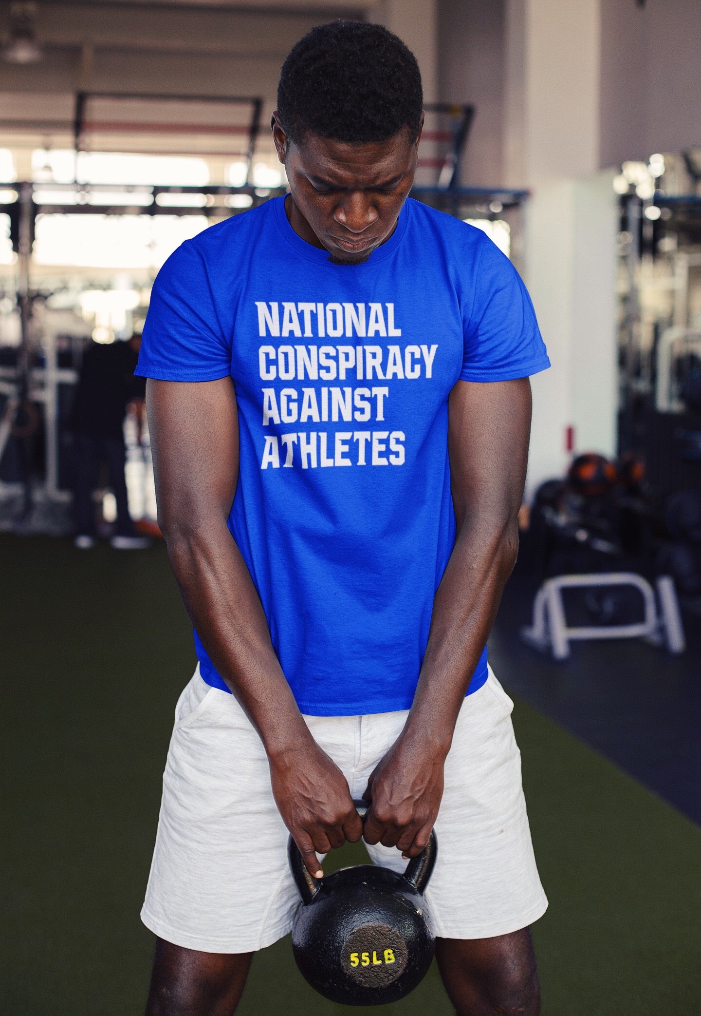 “National Conspiracy Against Athletes” T-shirt